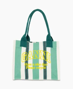 Flash Sale Shopper Large Easy Stripes Groen Dames Tassen