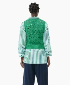 Best Sale Spencer Cotton Rope Short Groen Dames Truien