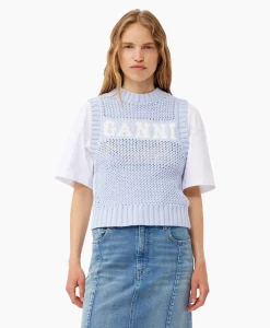 Fashion Spencer Cotton Rope Licht Blauw Dames Truien