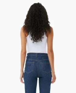 Online Top Soft Cotton Rib Tank Wit Dames T-Shirts & Tops