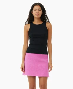 New Top Soft Cotton Rib Tank Zwart Dames T-Shirts & Tops