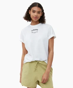 Best T-Shirt Korte Mouw Thin Jersey Relaxed O-Neck Wit Dames T-Shirts & Tops