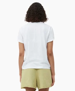 Best T-Shirt Korte Mouw Thin Jersey Relaxed O-Neck Wit Dames T-Shirts & Tops