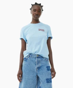 Best T-Shirt Korte Mouw Thin Jersey Loveclub Relaxed Licht Blauw Dames T-Shirts & Tops