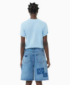 Best T-Shirt Korte Mouw Thin Jersey Loveclub Relaxed Licht Blauw Dames T-Shirts & Tops