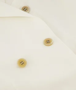 Fashion Blazer Journey W's Double Breasted Light Wool Ecru Dames Blazers