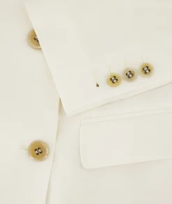 Fashion Blazer Journey W's Double Breasted Light Wool Ecru Dames Blazers