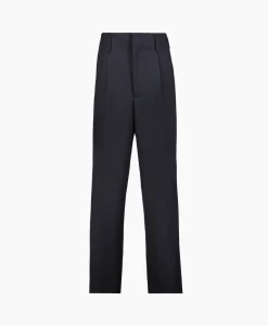 New Broek Golden M Wide Legs Compact Gabardine Wool Donker Blauw Heren Broeken