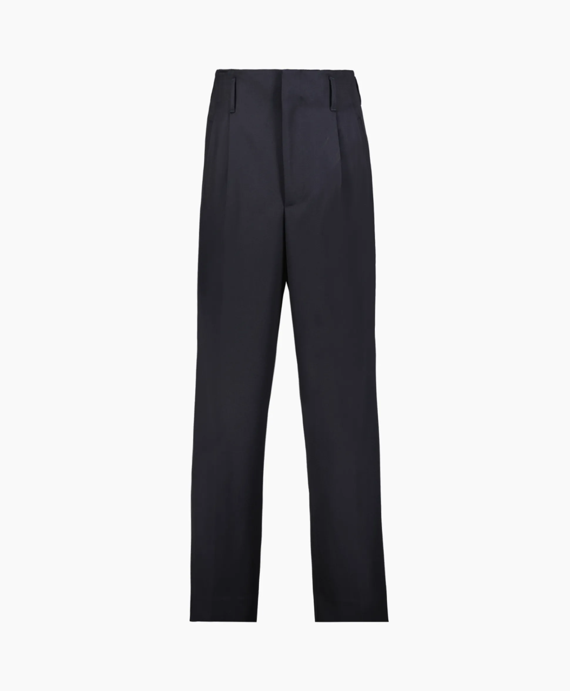 New Broek Golden M Wide Legs Compact Gabardine Wool Donker Blauw Heren Broeken