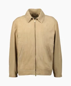 Cheap Jack Journey M's Full Zip Coach Waxed Leather Taupe Heren Jassen