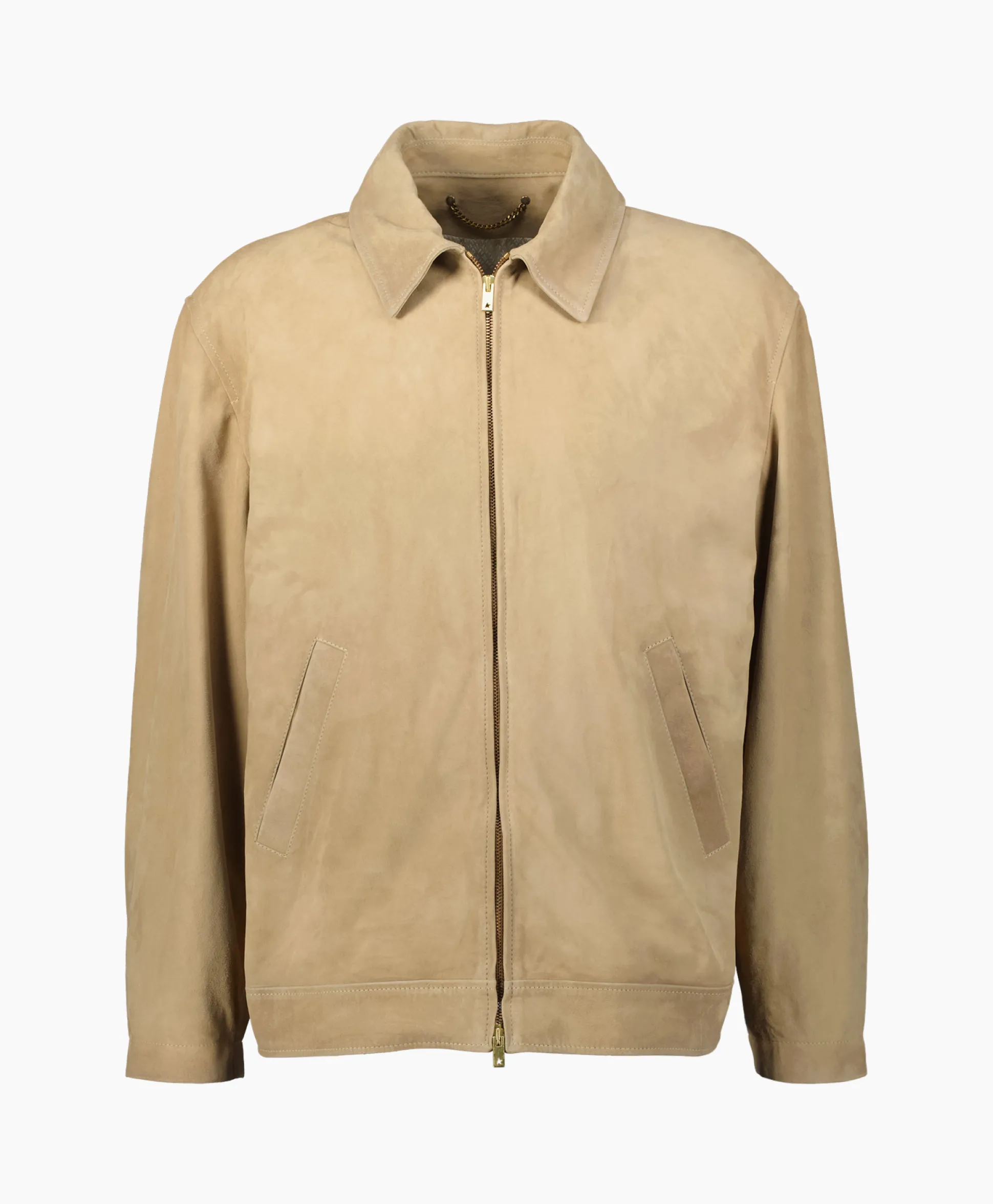 Cheap Jack Journey M's Full Zip Coach Waxed Leather Taupe Heren Jassen