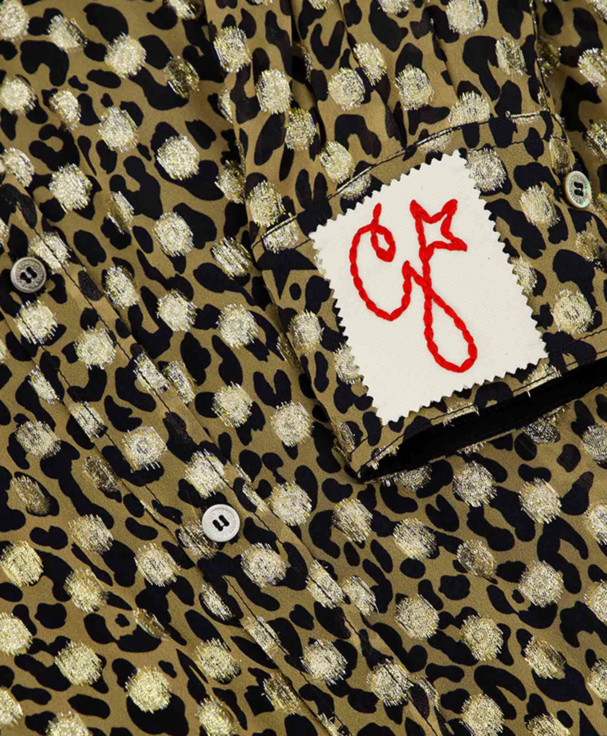 Hot Midi Jurk Golden W's Chemisier Leopard Print Fil C Beige Dames Jurken