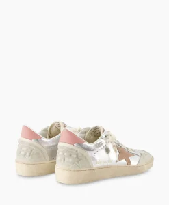 Sale Sneaker Ballstar Laminated Upper Washed Suede Star Zilver Dames Sneakers