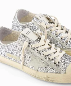 Best Sneaker V-Star 2 Glitter Upper Rubber Toe Suede St Zilver Dames Sneakers