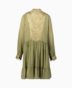 Best Sale Mini Jurk Short New All Over Cotton Goud Dames Bruiloftskleding