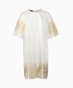 Hot Mini Jurk Short Labyrinth Bell Sleeve Wit Dames Bruiloftskleding