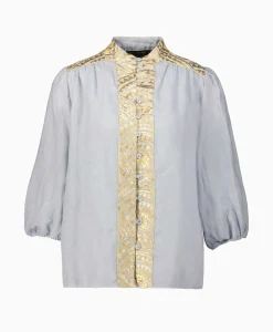 Outlet Top New All Over 3/4 Sleeves Licht Grijs Dames T-Shirts & Tops