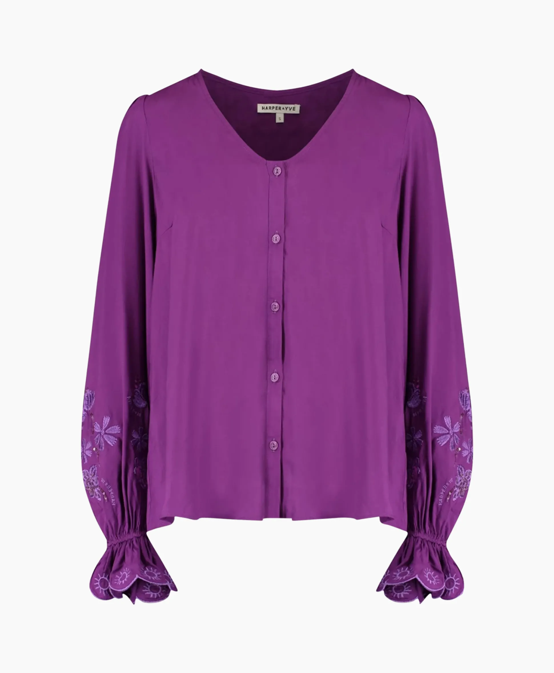 Outlet Harper & Yve Blouse Jamy-Ls Paars Dames Blouses