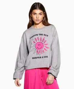 Sale Harper & Yve Pullover Smiley-Sw Grijs Dames Truien