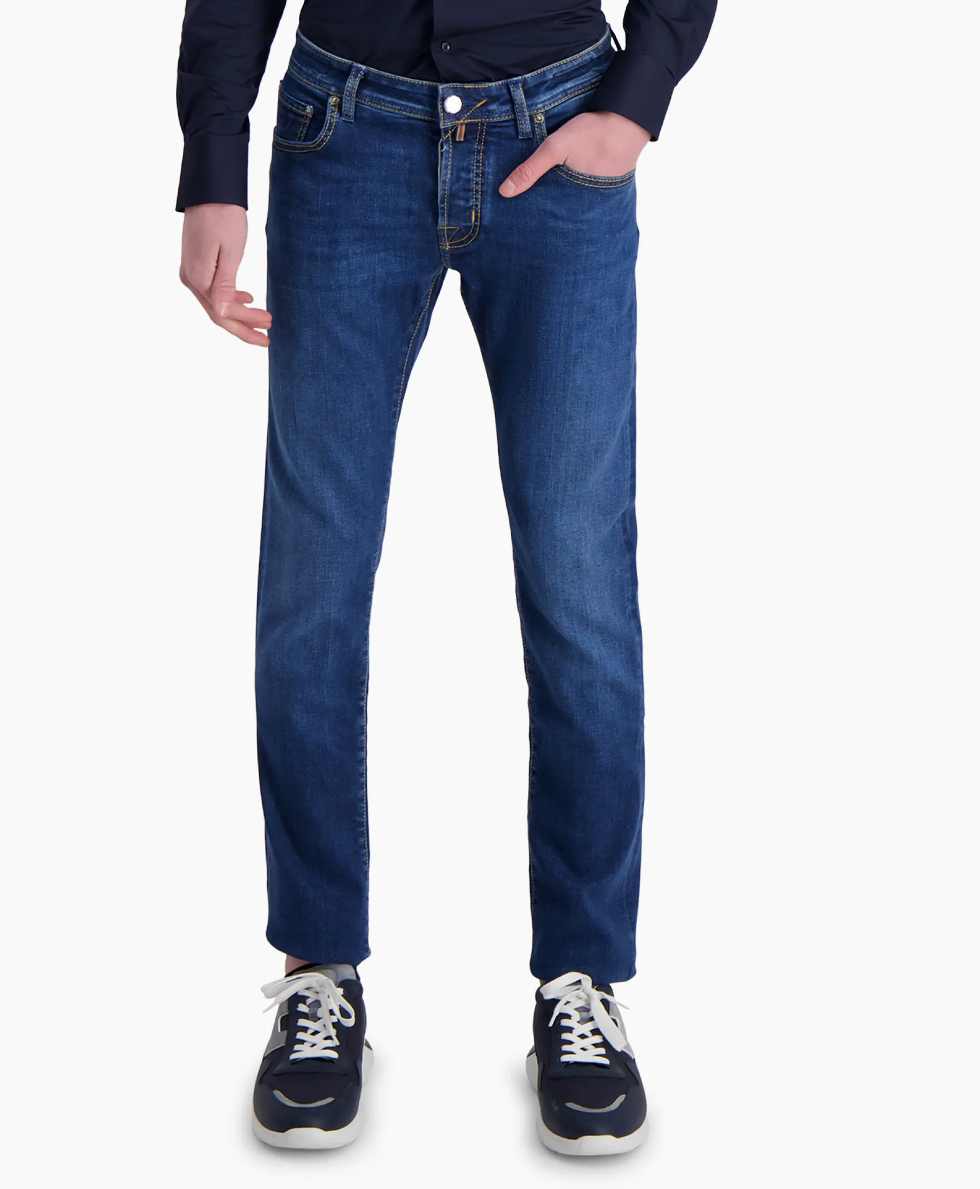 Fashion Jeans 5 Pkt Slim Fit Nick Ltd Blauw Heren Broeken