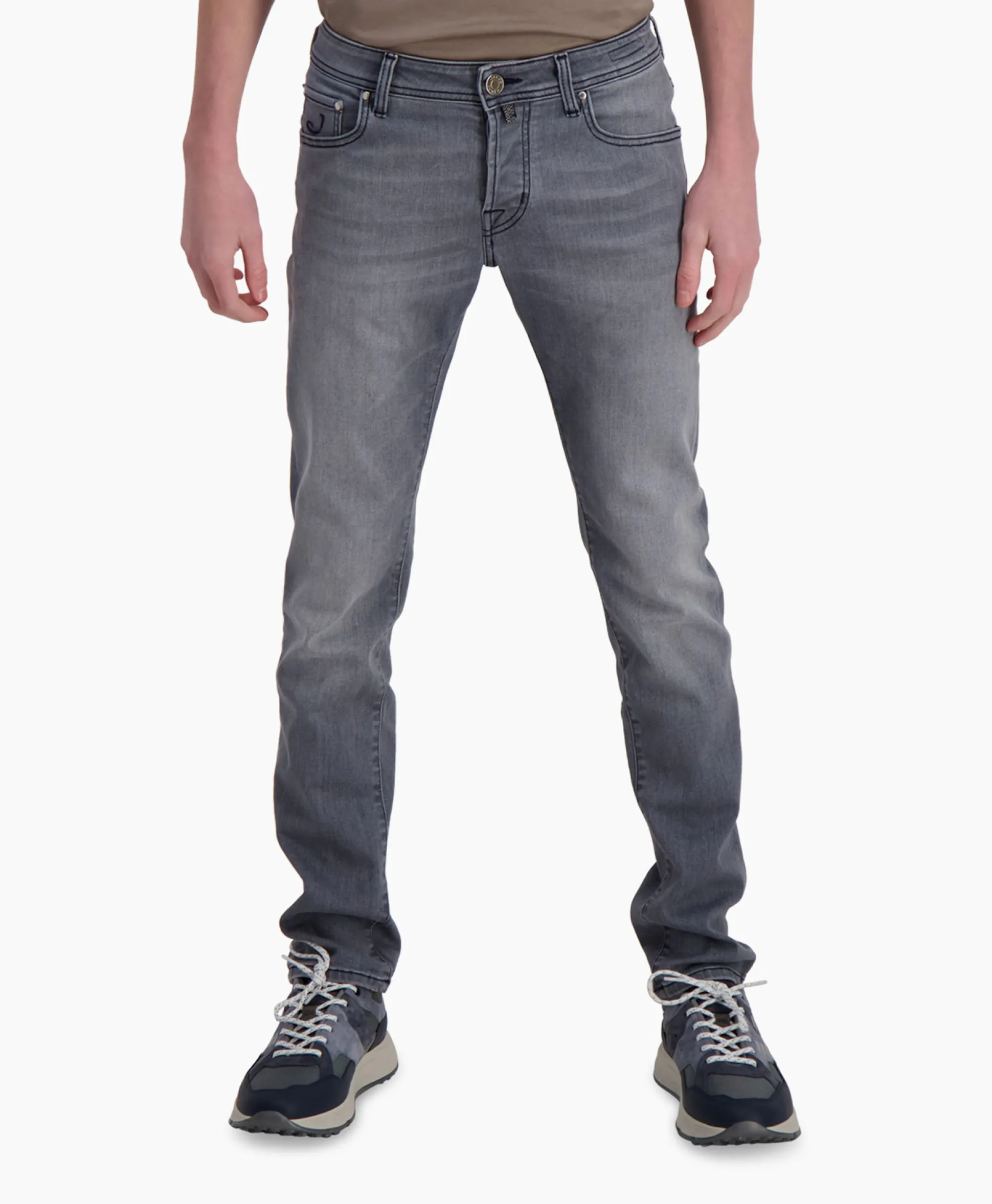Best Jeans 5 Pkt Super Slim Fit Nick Licht Grijs Heren Broeken