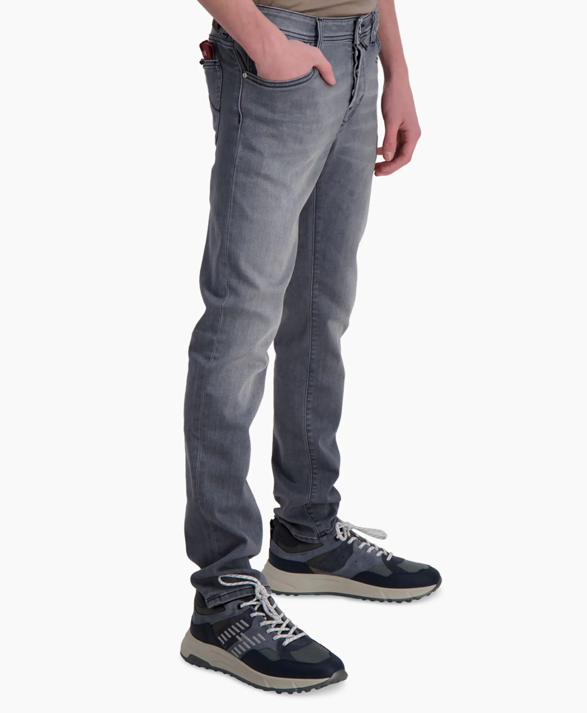Best Jeans 5 Pkt Super Slim Fit Nick Licht Grijs Heren Broeken