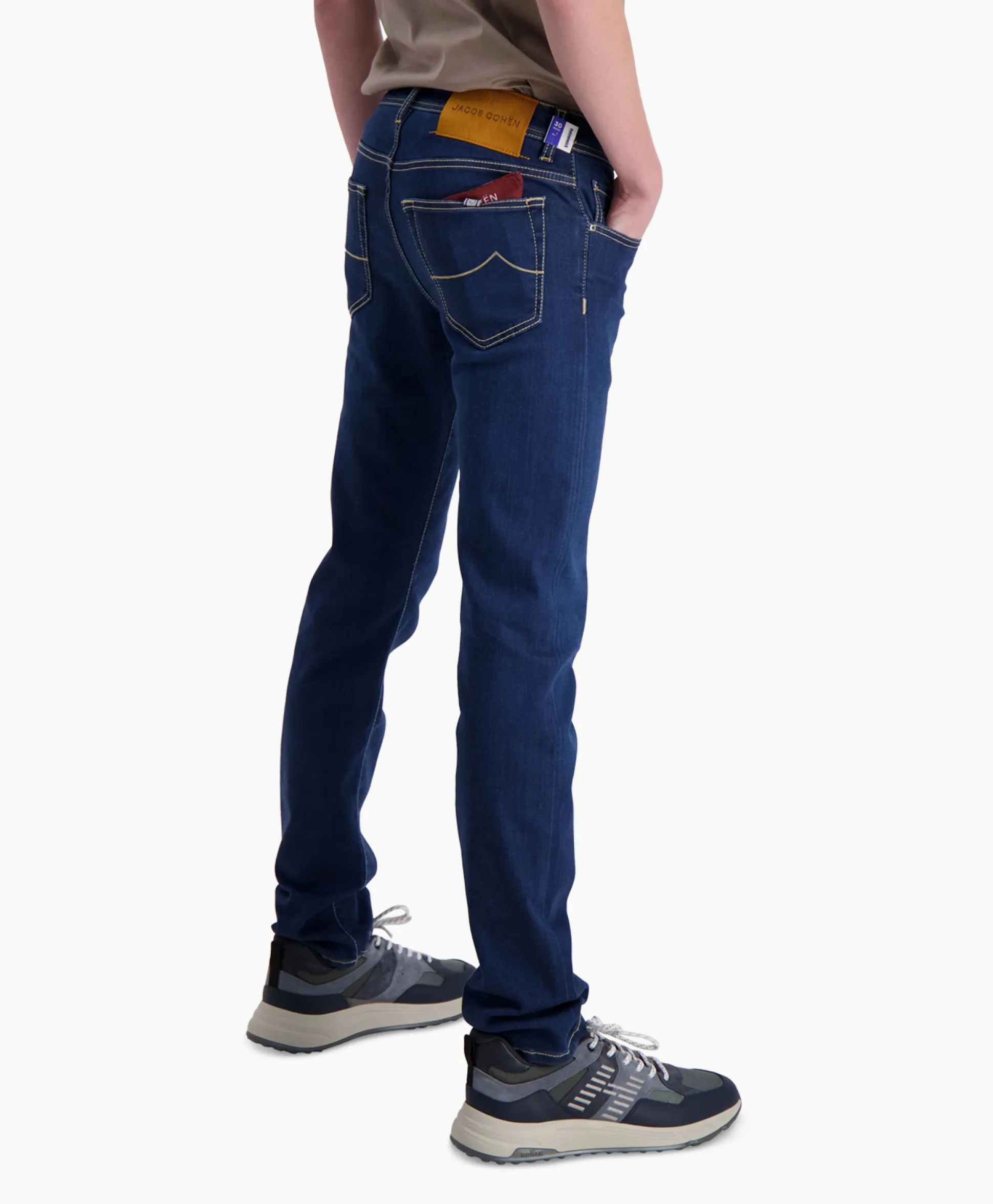 Hot Jeans 5 Pkt Super Slim Fit Nick Midden Blauw Heren Broeken