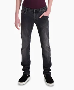 Discount Jeans 5 Pkt Super Slim Fit Nick Donker Grijs Heren Broeken