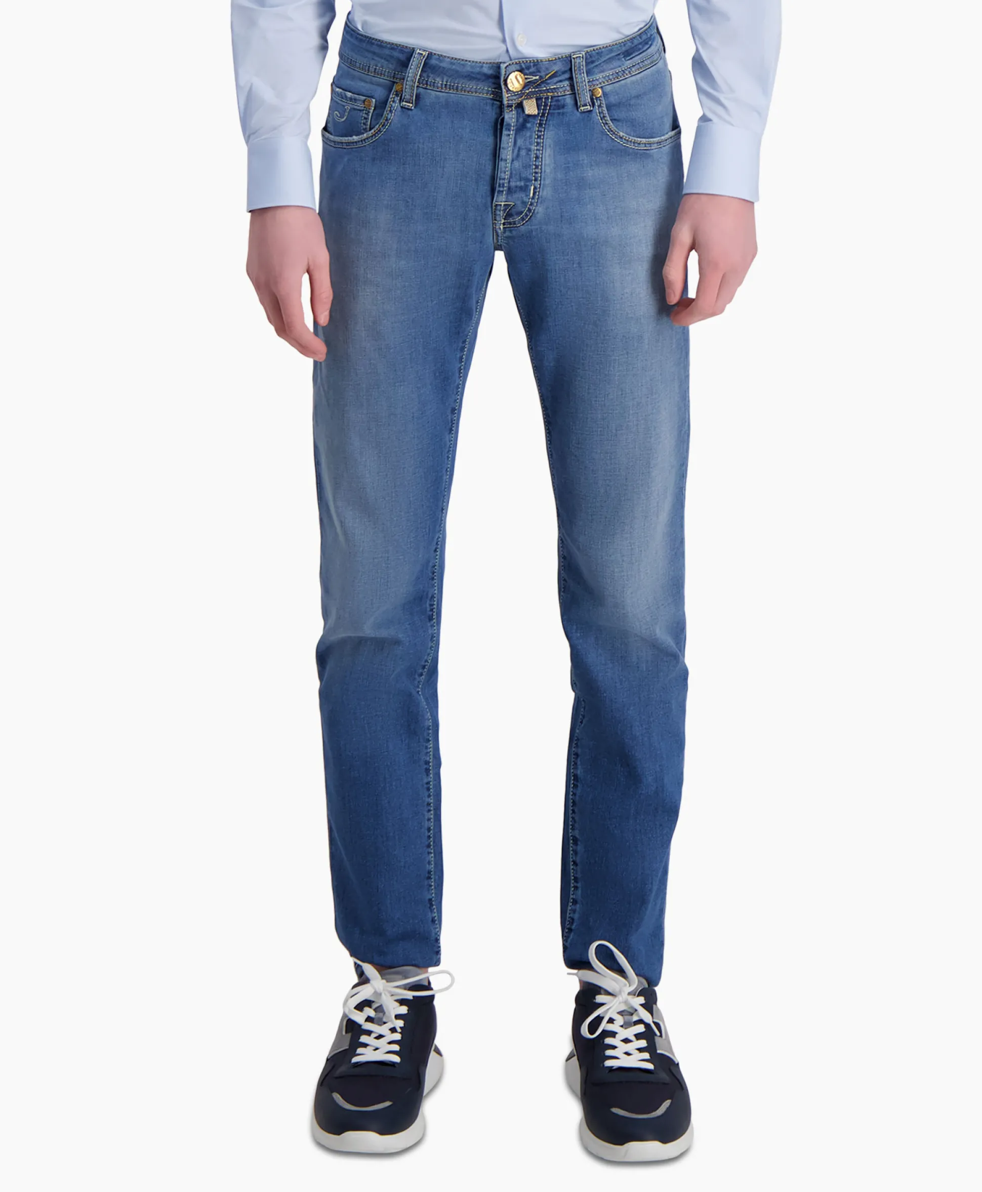 Online Jeans 5 Pkt Super Slim Fit Nick Donker Blauw Heren Broeken
