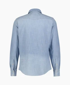 New Overhemd Western Blauw Heren Overhemden