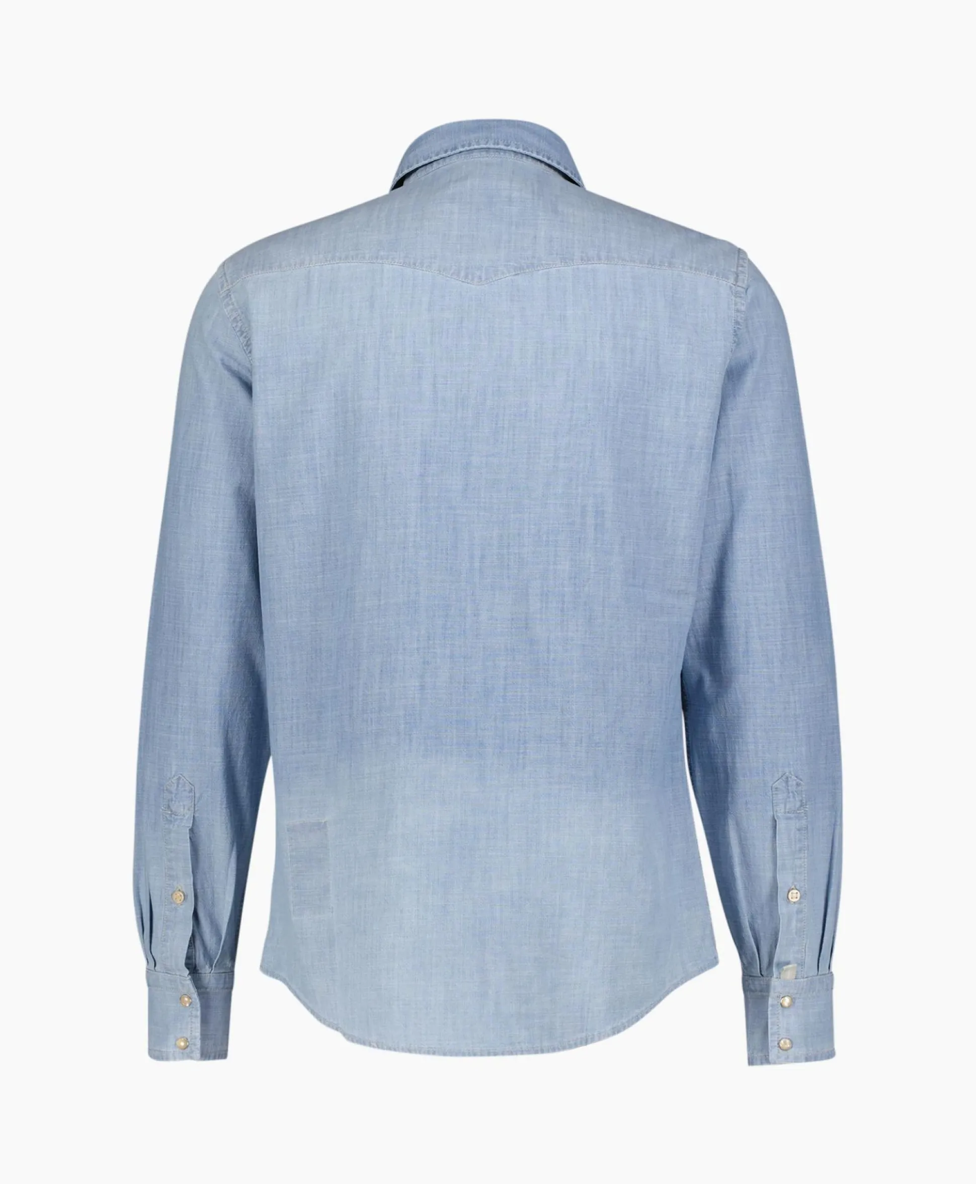 New Overhemd Western Blauw Heren Overhemden