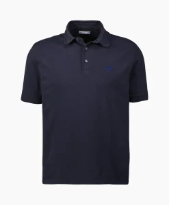 New Polo M/C Dettagli Con Popeline Donker Blauw Heren Polo's