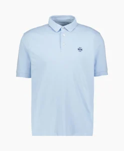 Store Polo M/C Dettagli Con Popeline Licht Blauw Heren Polo's