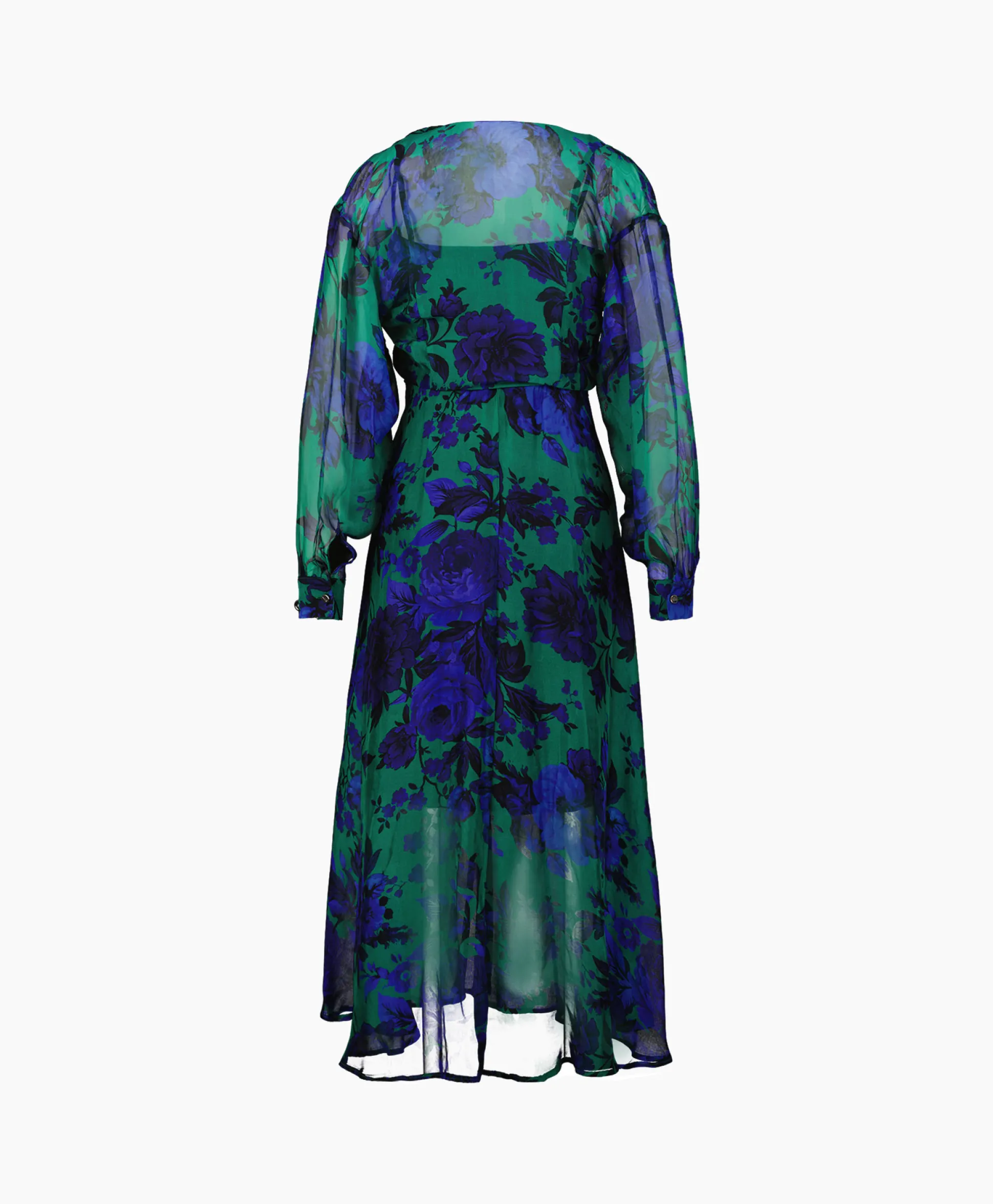 Clearance Maxi Jurk Scollo A V Blauw Dames Jurken