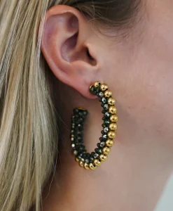 Cheap Oorbellen Ce Gb Oval Creole Deluxe Lgroen Dames Sieraden