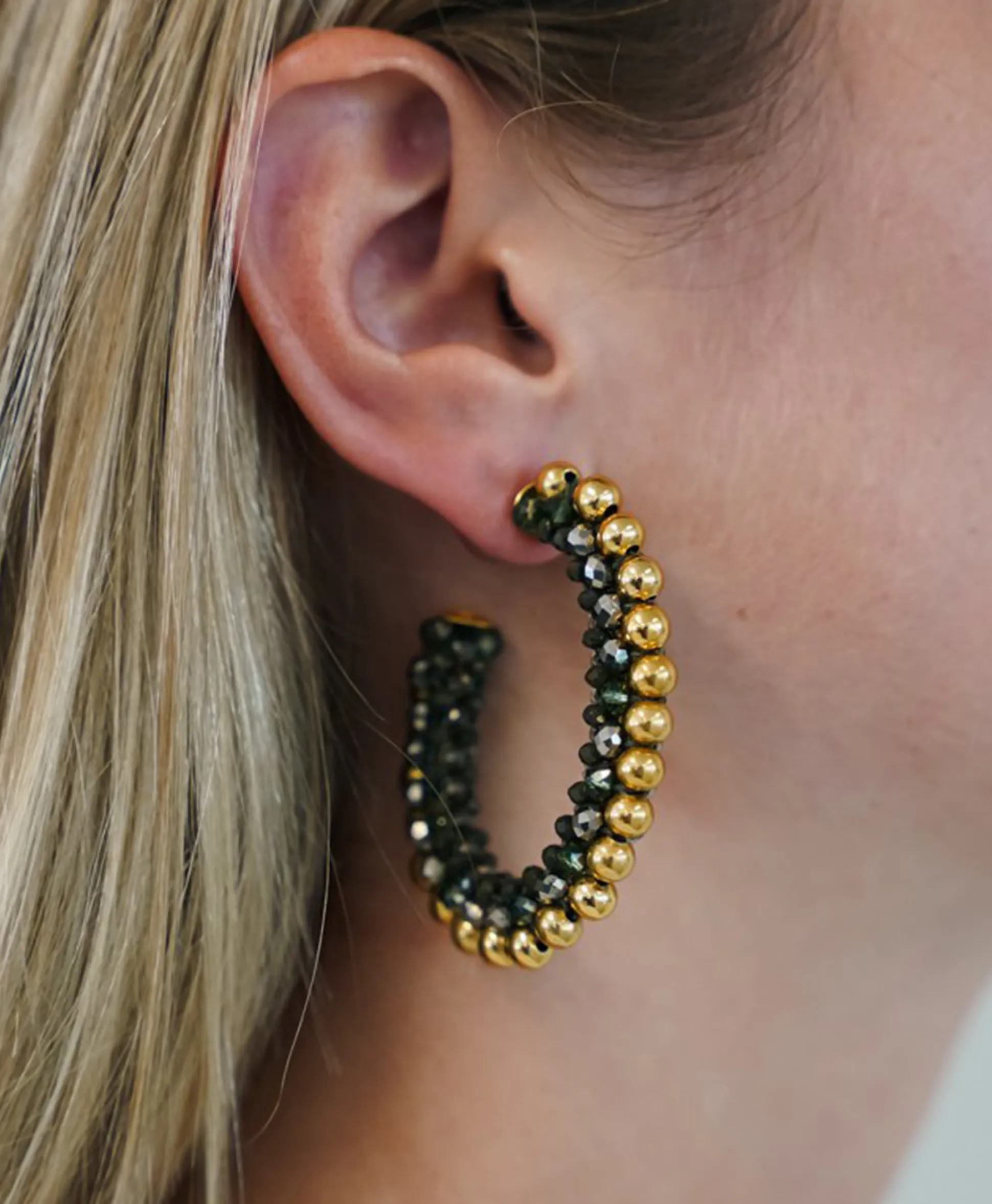 Cheap Oorbellen Ce Gb Oval Creole Deluxe Lgroen Dames Sieraden