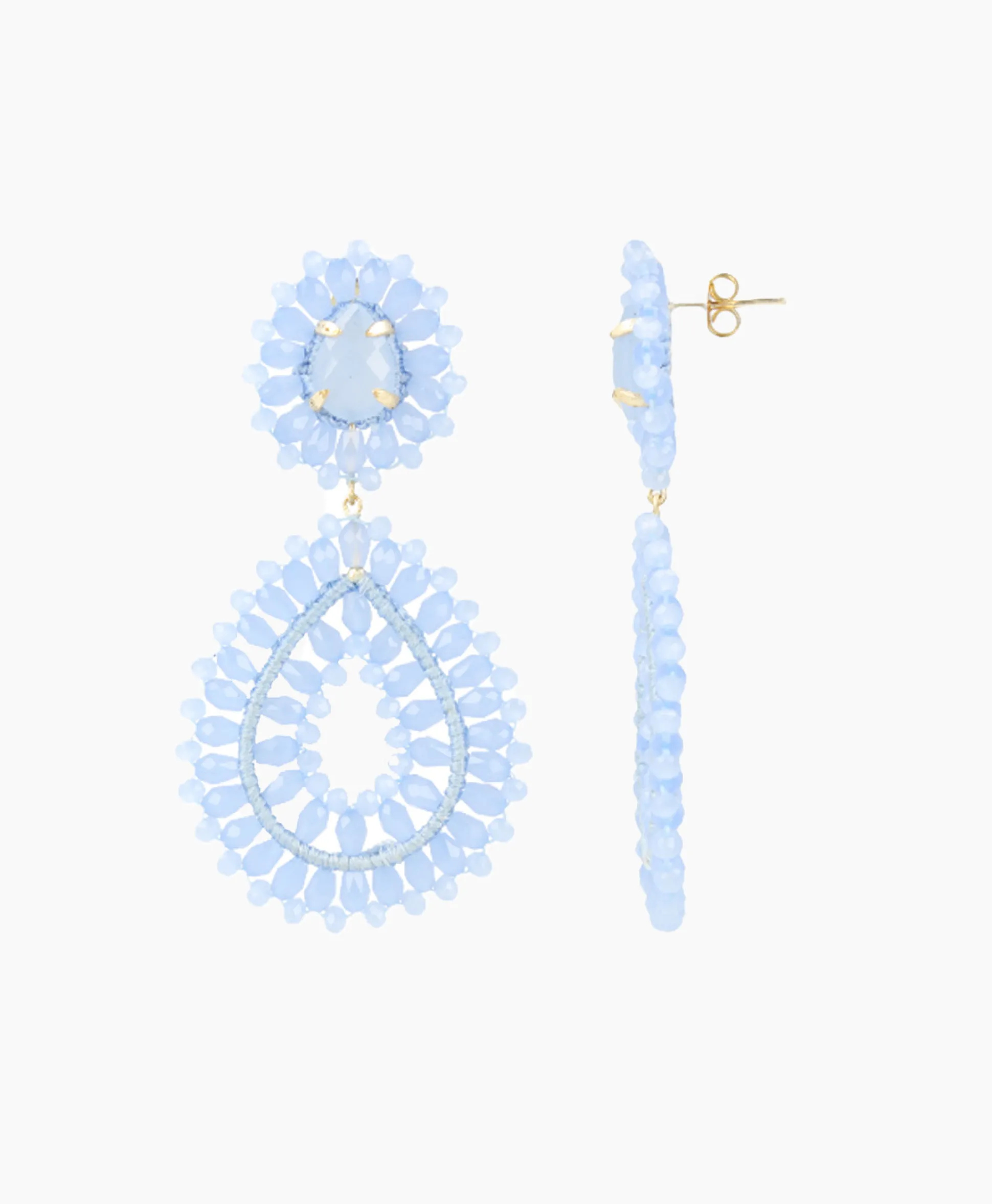 Clearance Oorbellen Ce Si Double Drop S Blauw Dames Sieraden