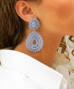 Clearance Oorbellen Ce Si Double Drop S Blauw Dames Sieraden