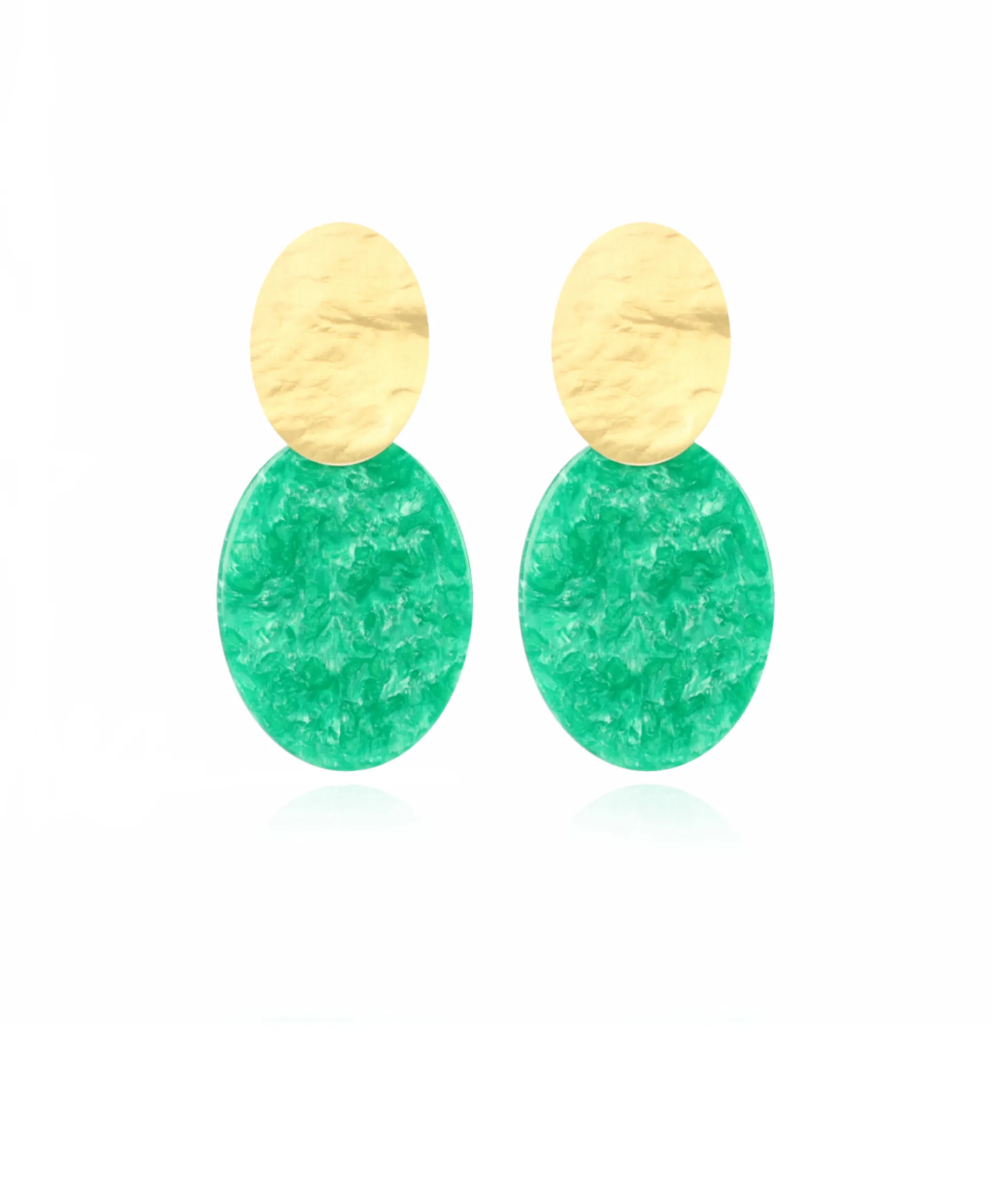 Best Oorbellen Closed Oval S Midden Groen Dames Sieraden