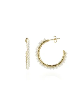 Cheap Oorbellen Cl Hoop With Pear Off White Dames Sieraden