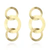 Clearance Oorbellen Tripple Rounde Op Goud Dames Sieraden