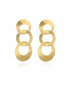 Clearance Oorbellen Triple Round L Goud Dames Sieraden