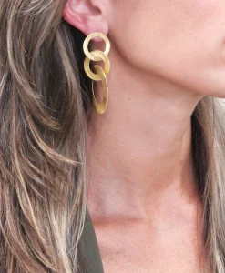 Clearance Oorbellen Triple Round L Goud Dames Sieraden