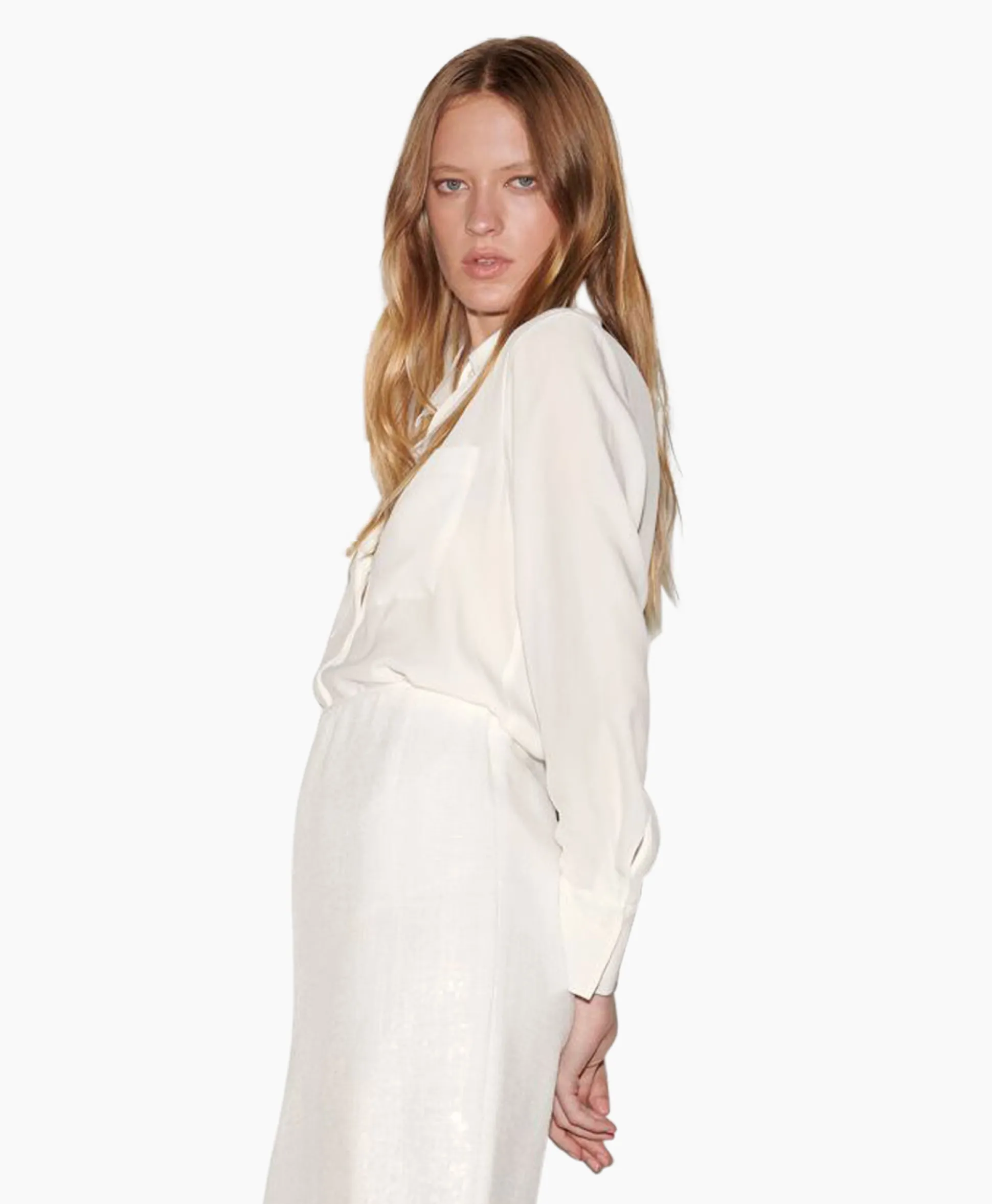 Sale Blouse 298401/2179-0 Off White Dames Blouses