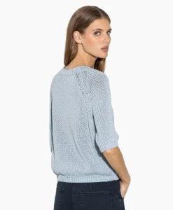 Shop Gebreide Trui 198405/5894-0 Licht Blauw Dames Truien