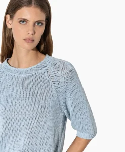 Shop Gebreide Trui 198405/5894-0 Licht Blauw Dames Truien