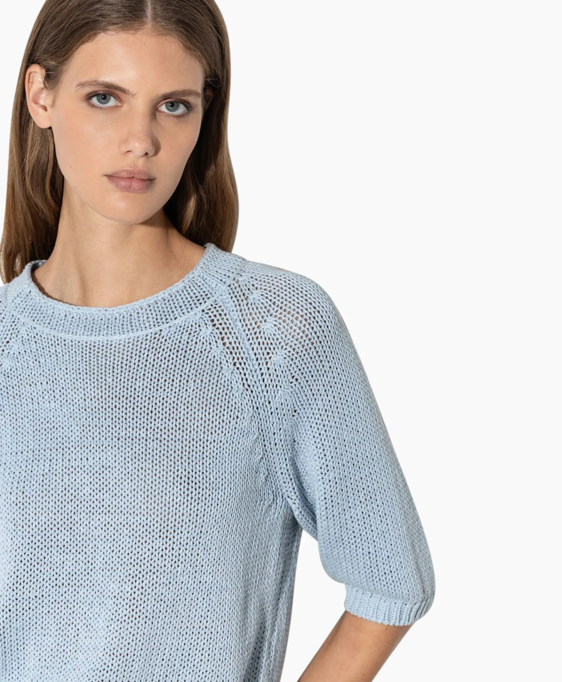 Shop Gebreide Trui 198405/5894-0 Licht Blauw Dames Truien