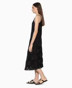 Cheap Midi Jurk 798490/3619-0 Zwart Dessin Dames Jurken