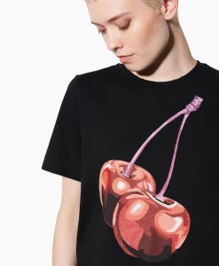 Sale T-Shirt Korte Mouw 398104/7799-0 Zwart Dessin Dames T-Shirts & Tops