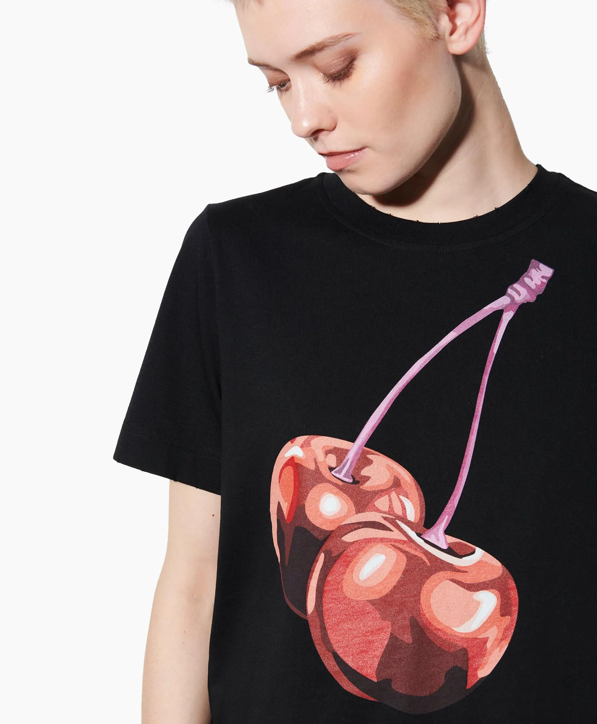 Sale T-Shirt Korte Mouw 398104/7799-0 Zwart Dessin Dames T-Shirts & Tops